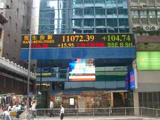 Informierender Outdoor-Bildschirm in Hong Kong