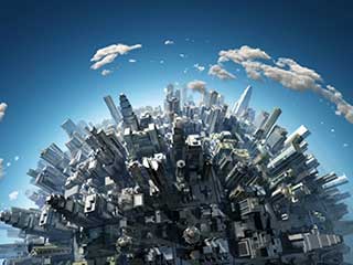Globaler Austausch des Smart City